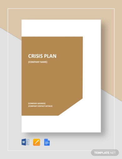 crisis plan template
