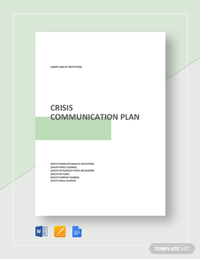 Crisis communication plan sample