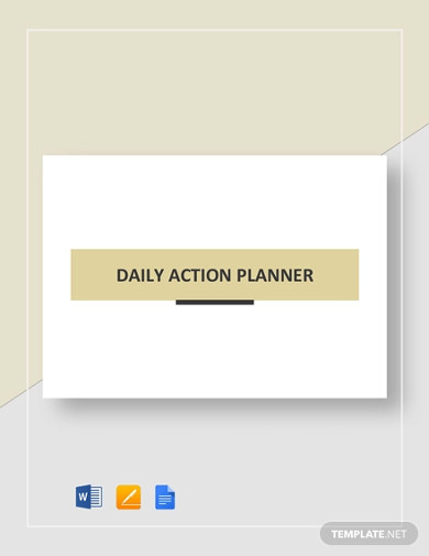 Daily Action Planner Template