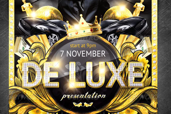 de luxe event poster