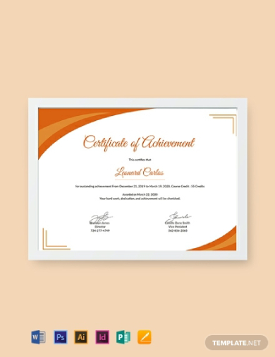 editable certificate of achievement