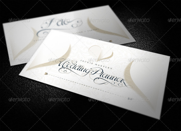 elegant wedding and event business card