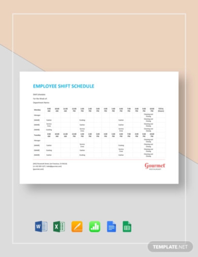 Employee Shift Schedule Template1