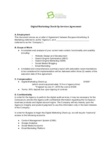 employment marketing services agreement 