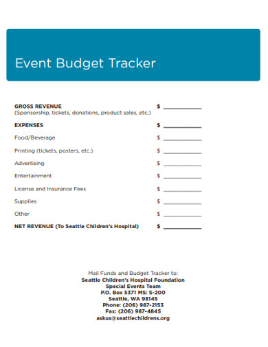 event budget tracker