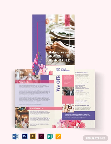 Event Company Bi Fold Brochure Template