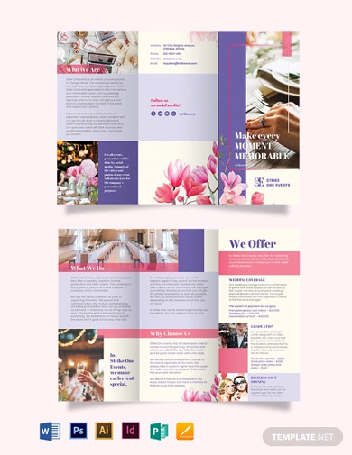 Event Company Tri Fold Brochure Template