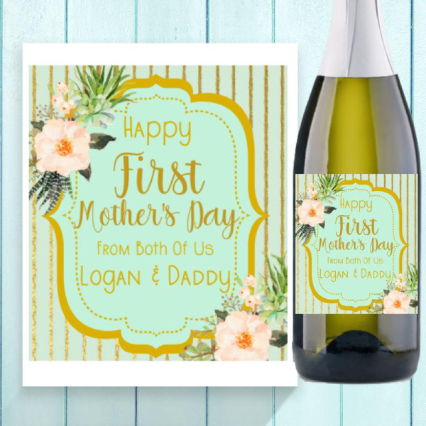 first mothers day wine label