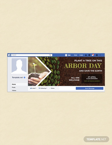 free arbor day facebook event cover template
