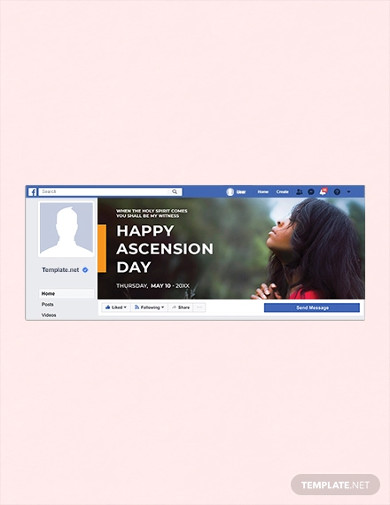 free ascension day facebook event cover template