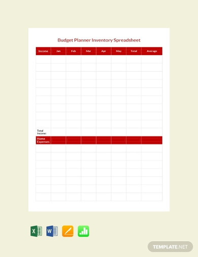 free budget planner inventory spreadsheet template