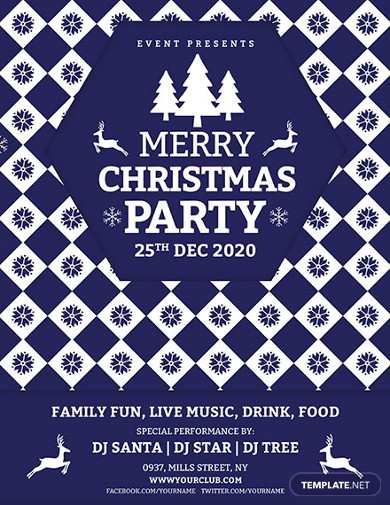 free christmas event poster template