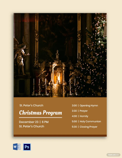 Free Church Christmas Program Template