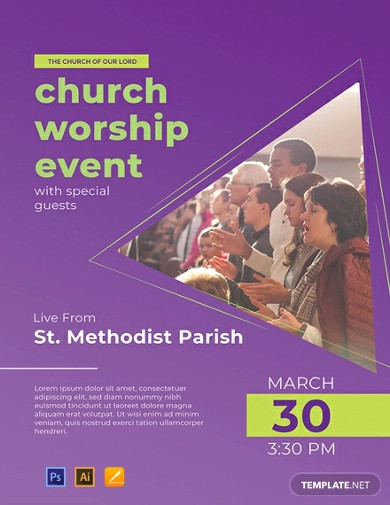 free church event poster template