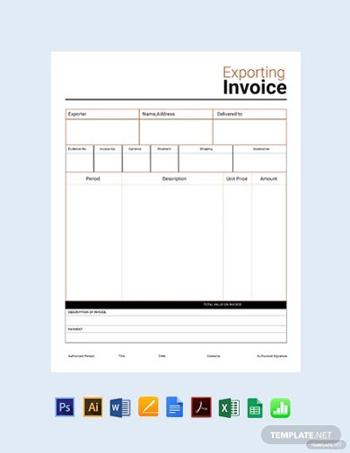 Free Commercial Export Invoice Template