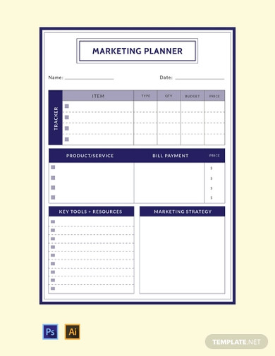 Free Marketing Planner Template