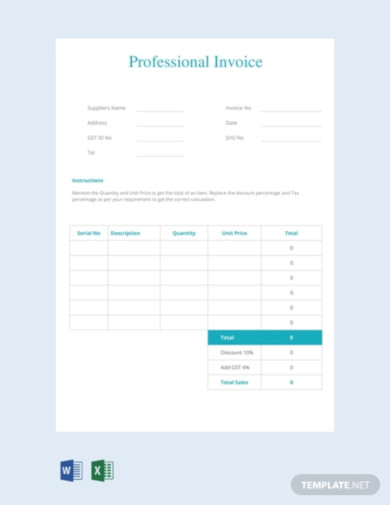 free professional invoice