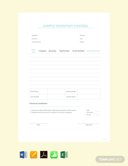 free sample inventory control template