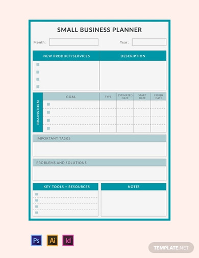 free small business planner template