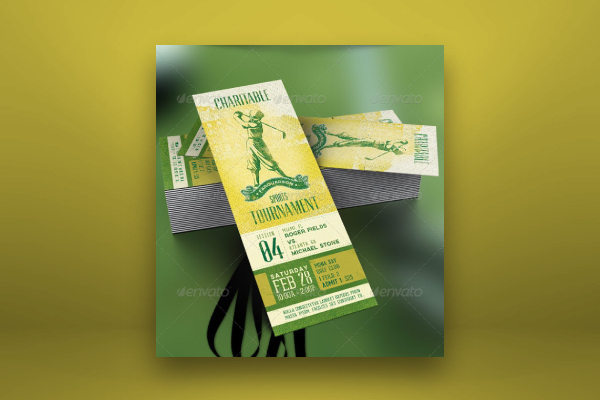 Golf Sports Event Ticket