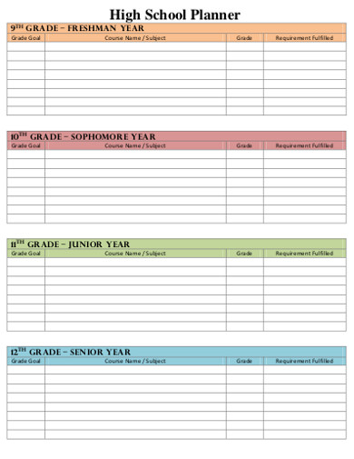 School Planner 11 Examples Format Pdf Examples