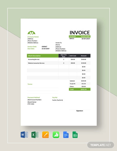 Hourly Invoice Template