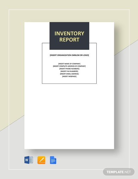 inventory report template