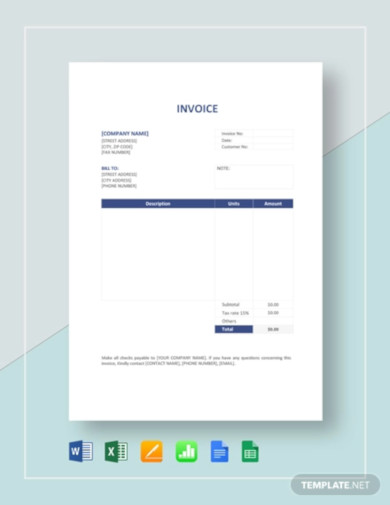 invoice format template1
