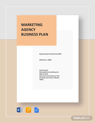 marketing agency business plan template