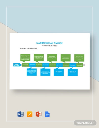 marketing plan timeline template