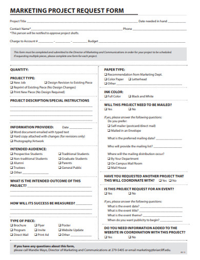 Marketing Request Form Examples 15 Templates Examples