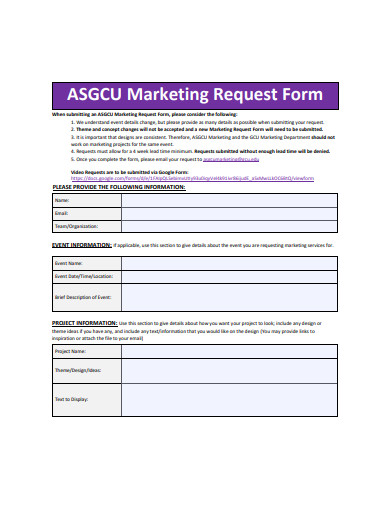 Marketing Request Form