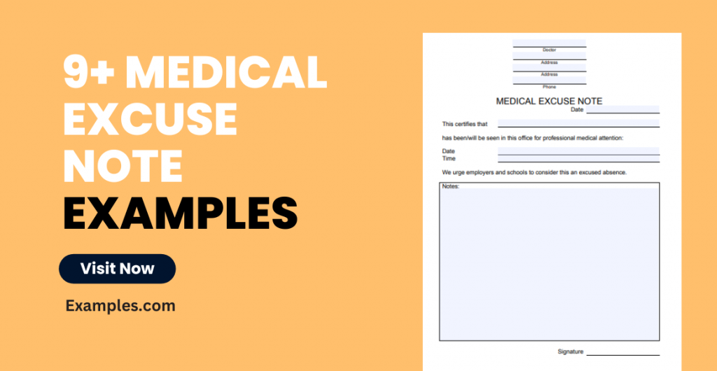 Medical Excuse Notes Examples