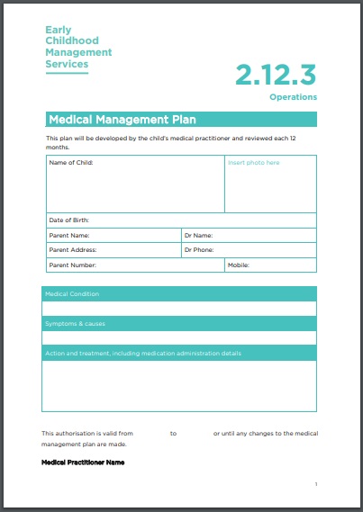 medical management plan general