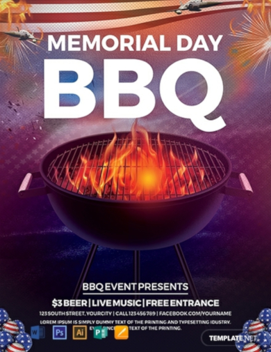 Memorial Day BBQ Flyer