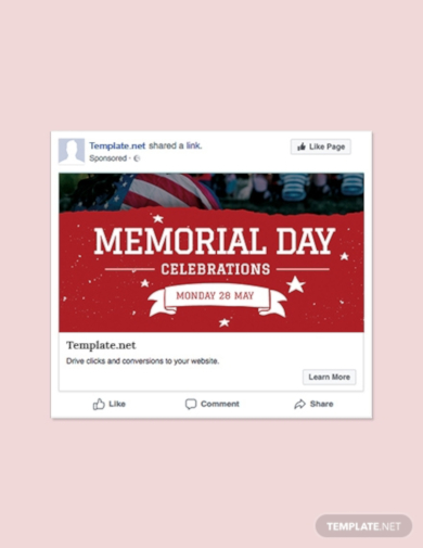 Memorial Day Facebook Post