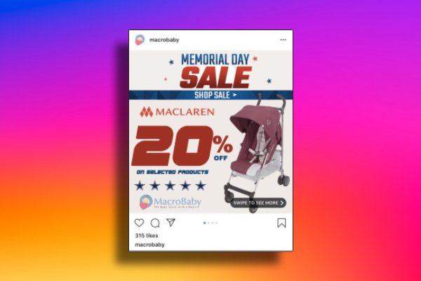 Memorial Day Instagram Post Example