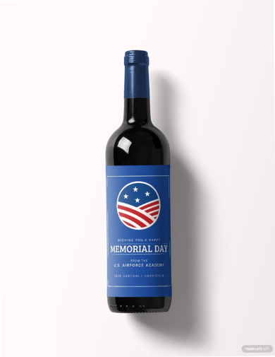 Memorial Day Wine Label