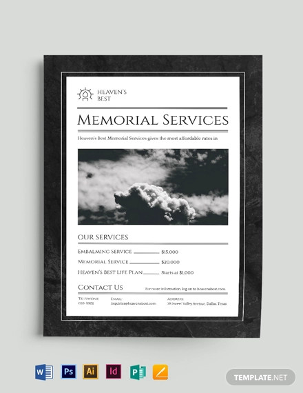 Memorial Flyer Template