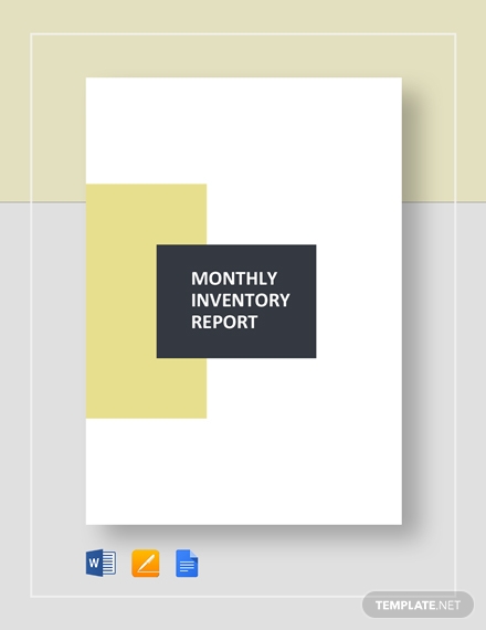 monthly inventory report template