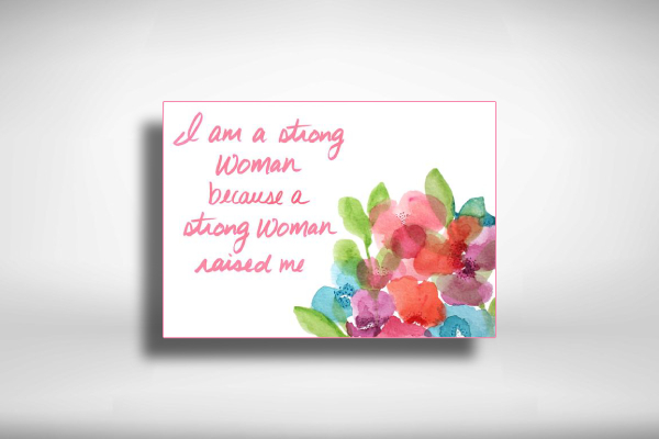 Mother's Day Greeting Card with Quotes