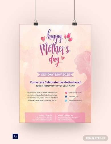 mothers day poster template