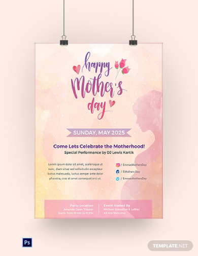 Mothers Day Poster Template