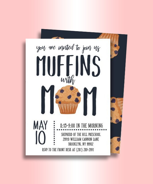 muffins with mom invitation