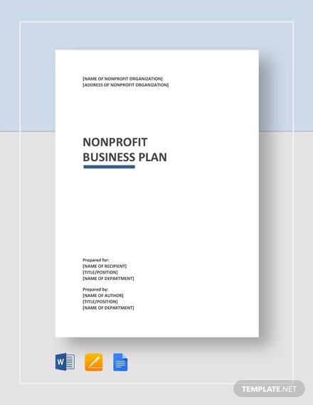 simple business plan for a non profit organization
