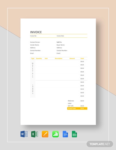 Painting Invoice Template