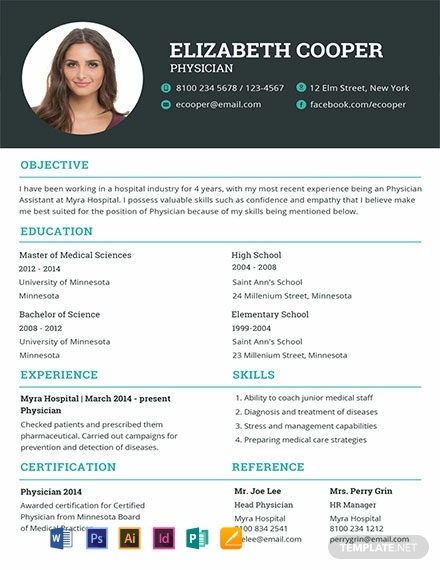 physician resume template