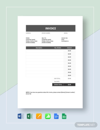 printable invoice example