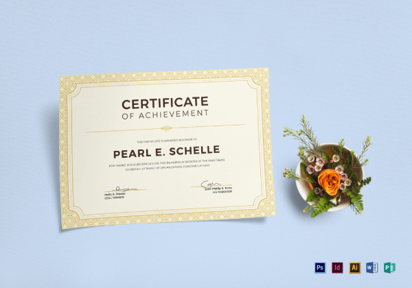 professional certificate of achievement