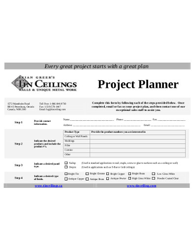 project planner job description